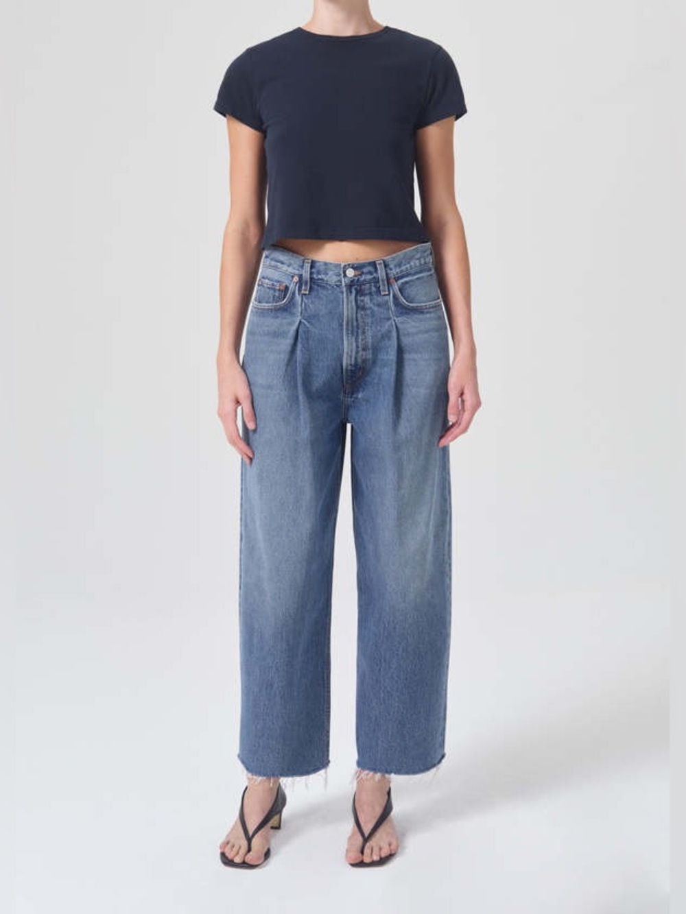 Agolde Dagna high rise pleated baggy jeans size 26